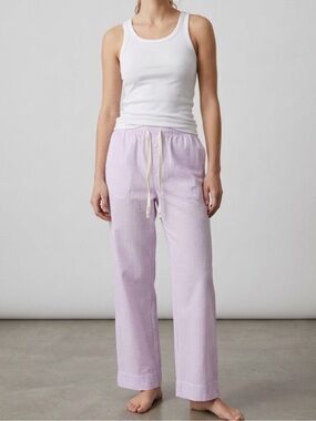 Love by Gap Pink/White Stripe Seersucker Lounge Pant